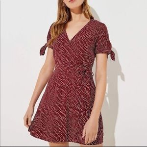 Loft Polka Dot Wrap Dress Romper NWOT